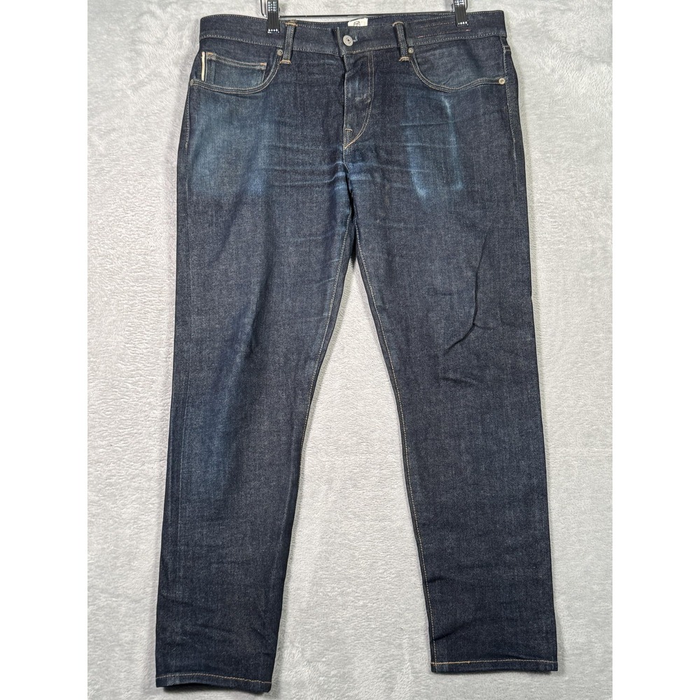 Hiroshi Kato The‎ Pen Jeans Mens 33 Blue Slim Raw Selvedge Stretch Denim USA
